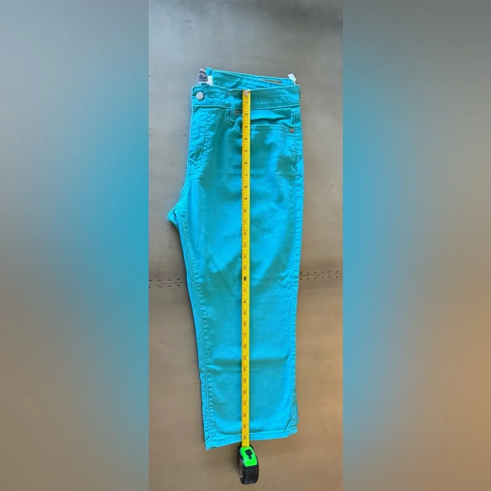Signature by Levi Strauss & Co Turquoise Stretch Capri Jeans Women’s Size 18 - Picture 7 of 11